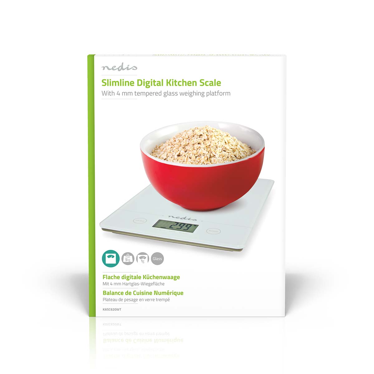 Keukenweegschaal Digitaal - Glas / Kunststof - CR 2032 Batterij