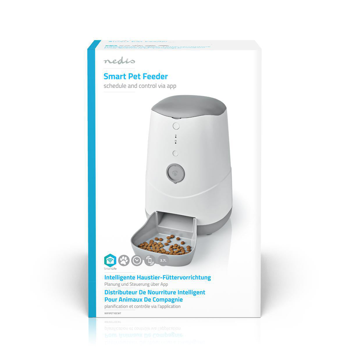 Nedis Dispenser intelligente per compresse – Wi-Fi – 28 scomparti – Numero di allarmi: 9 sveglia al giorno – Luce/Piep/voce – Display LCD – Bianco Nedis Dispenser intelligente per compresse – Wi-Fi – 28 scomparti – Numero di allarmi: 9 sveglia al giorno – Luce/Piep/voce – Display LCD – Bianco